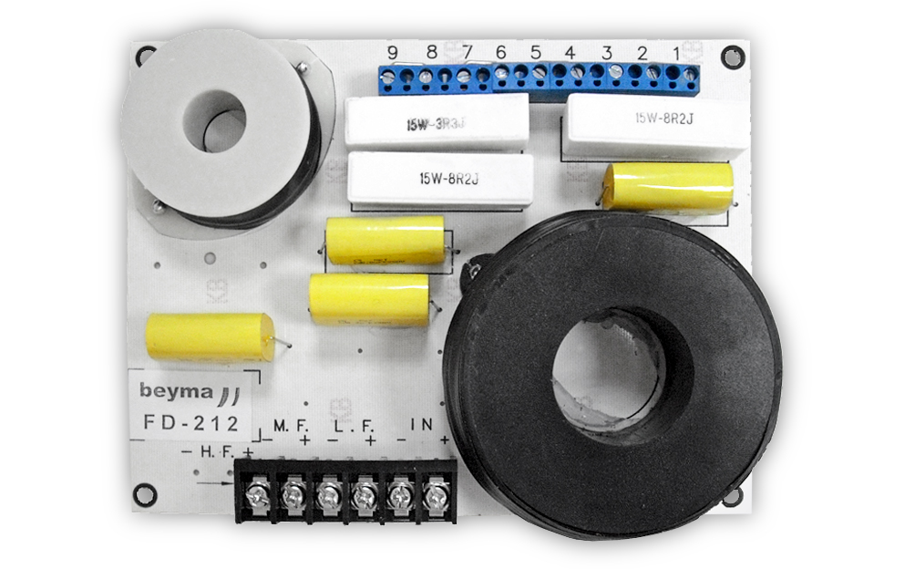FD212, Filtro crossover passivo 2 vias